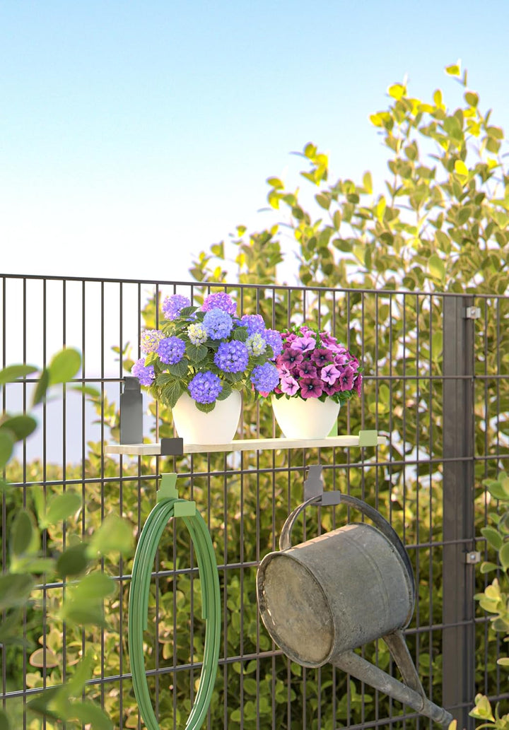 Alberts 825126 Dekorhaken für Doppelstabmatten - Gr. S - sendzimirverzinkt - gelbgrün - kunststoffbe