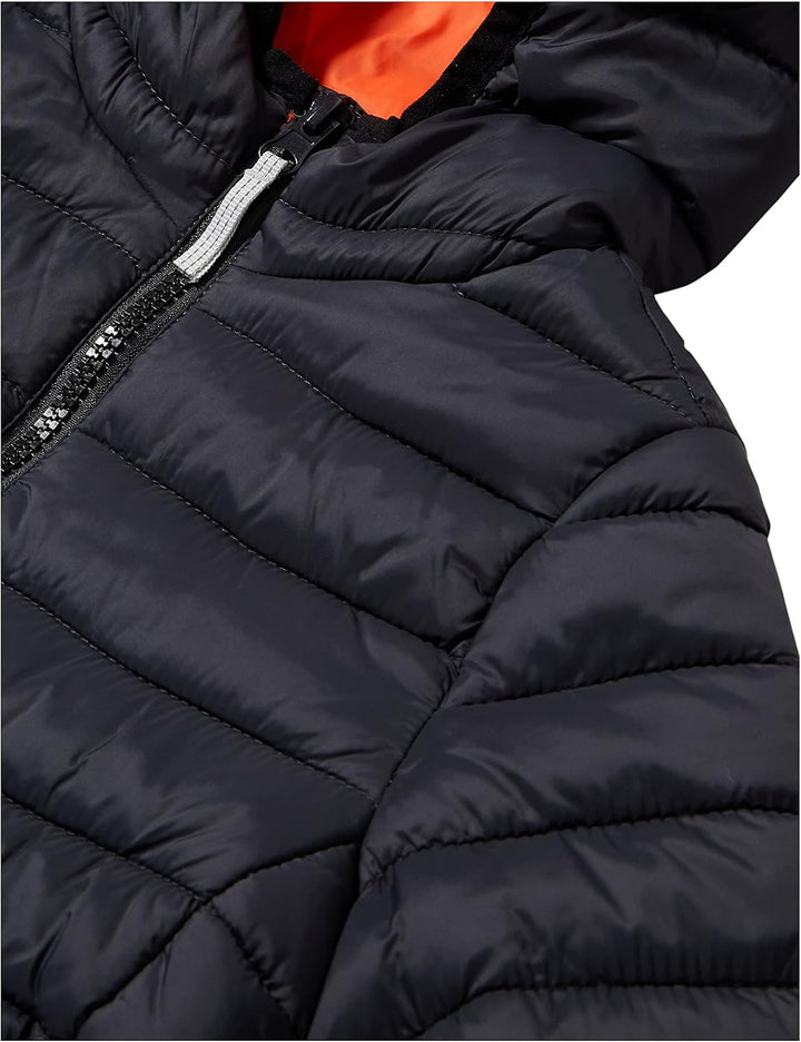CMP Herren Boy Jacket Fix Hood JACKET 128 Antracite-Arancio, 128 Antracite-Arancio