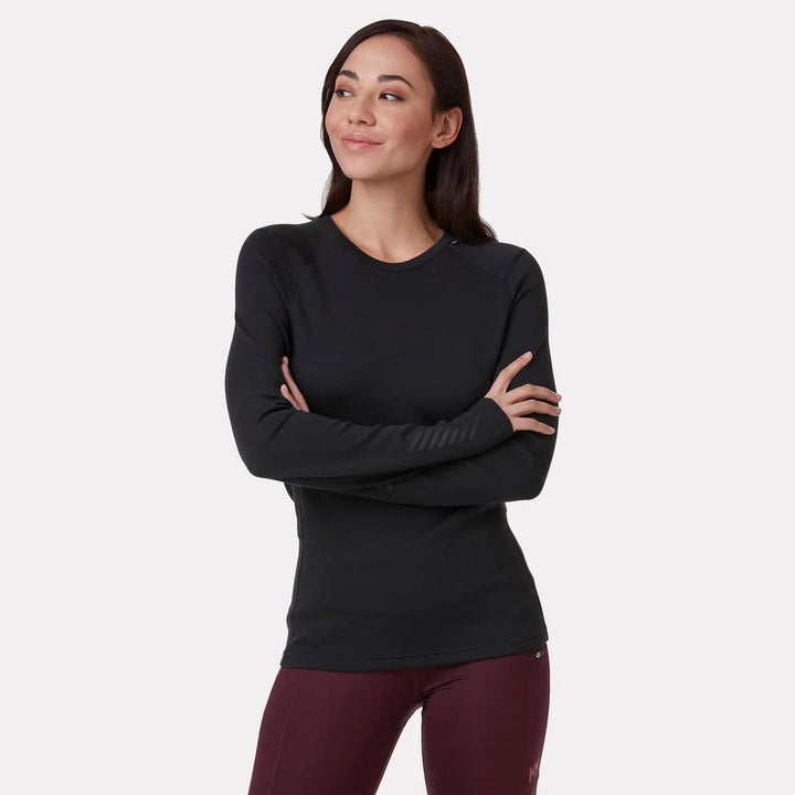 Helly Hansen Damen Lifa Merino Midweight Crew Funktionsshirt XS Schwarz, XS Schwarz