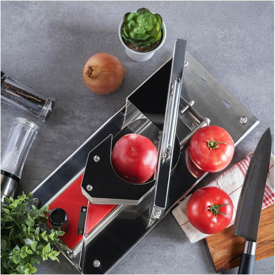 Royal Catering Tomatenschneider Edelstahl Gemüseschneider Mozzarellaschneider RCT-5 (5,5 mm Schnittd