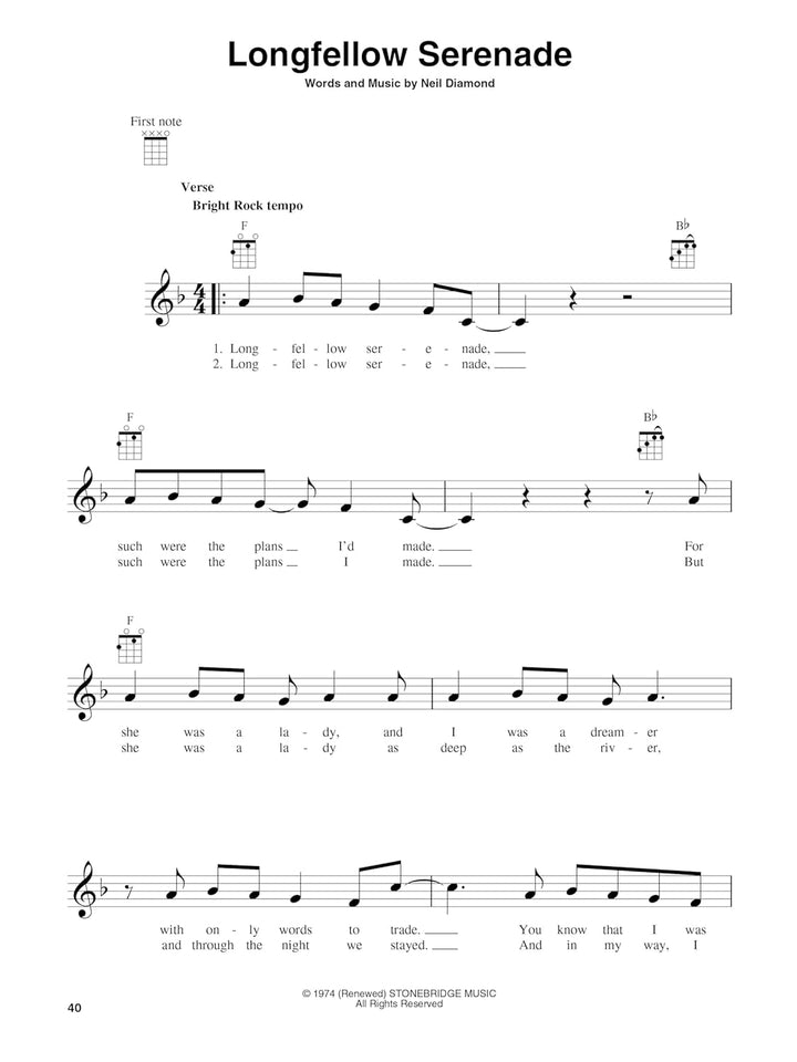 Neil Diamond For Ukulele: Songbook für Ukulele, Taschenbuch