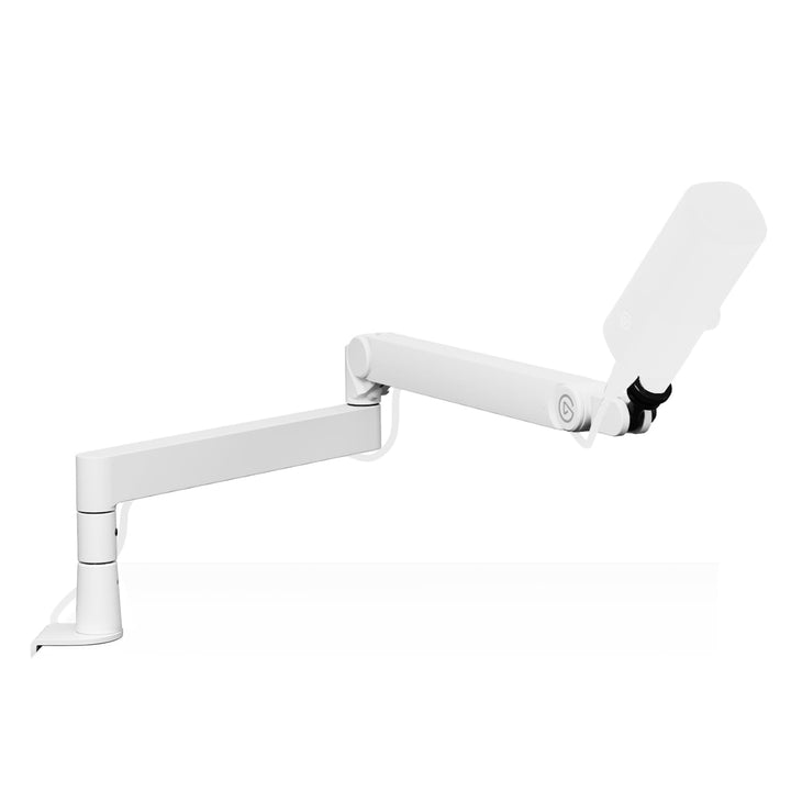 Elgato Wave Mic Arm Pro White – 360° drehbarer Mikrofonarm mit niedrigem Profil und Gasfeder, kompat