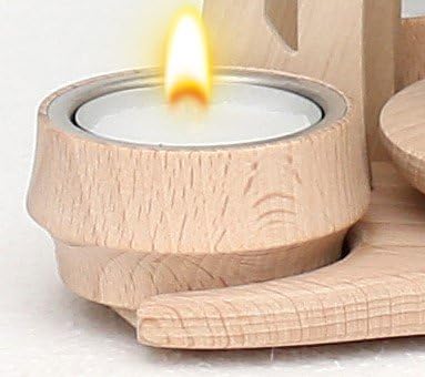 Dekohelden24 Tisch-Pyramide aus Buchenholz Christi Geburt mit Handgeschnitzten Tiroler Figuren für 4
