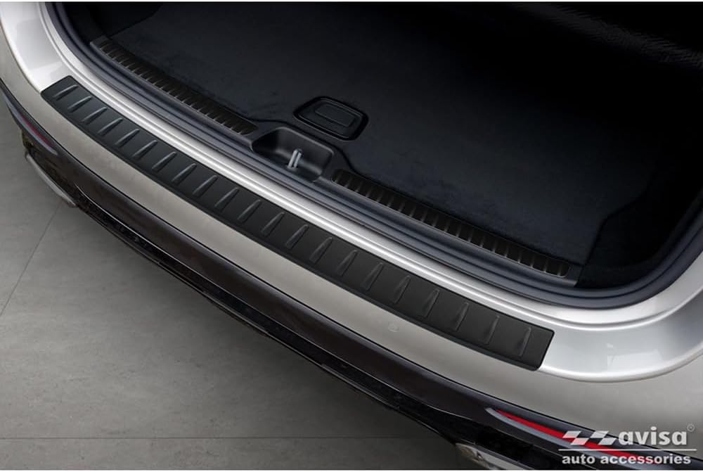 Avisa Matt-Schwarz Edelstahl Heckstossstangenschutz kompatibel mit Mercedes GLC II (X254) 2022- 'Rib