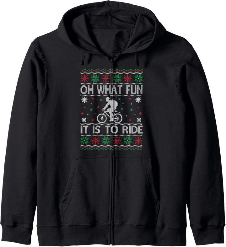 Weihnachtspullover-Mountainbike Fahrrad Hässlicher Kapuzenjacke
