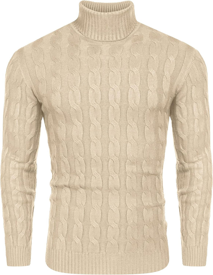 COOFANDY Herren Pullover mit Rollkragen Strickpullover Winter Rollkragenpullover Slim Fit Basic Turt