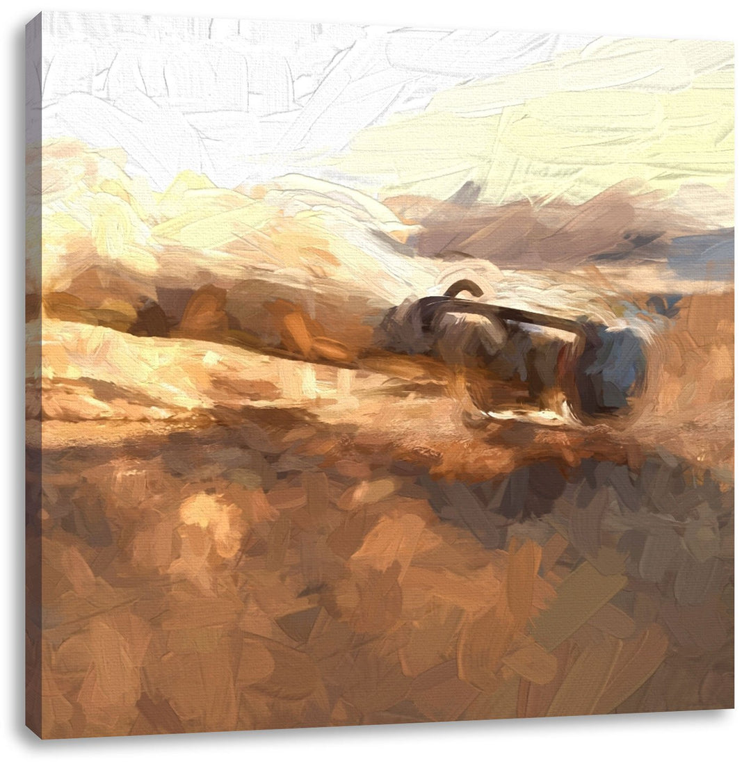 Pixxprint einsame Flaschenpost am Strand, Format: 70x70 auf Leinwand, 70x70