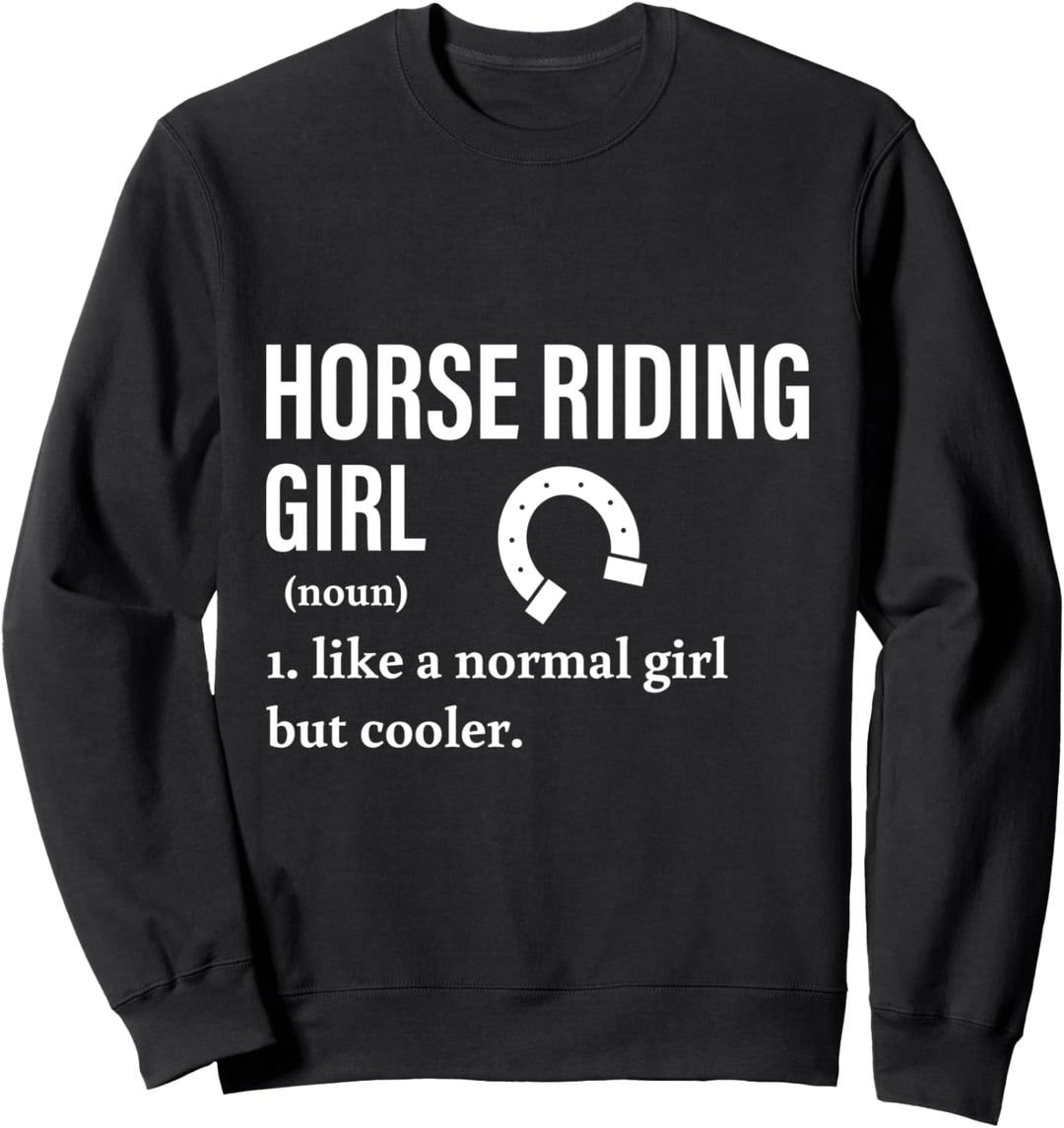 Reiten Reiterin Mädchen Substantiv Springreiten Voltigiere Sweatshirt