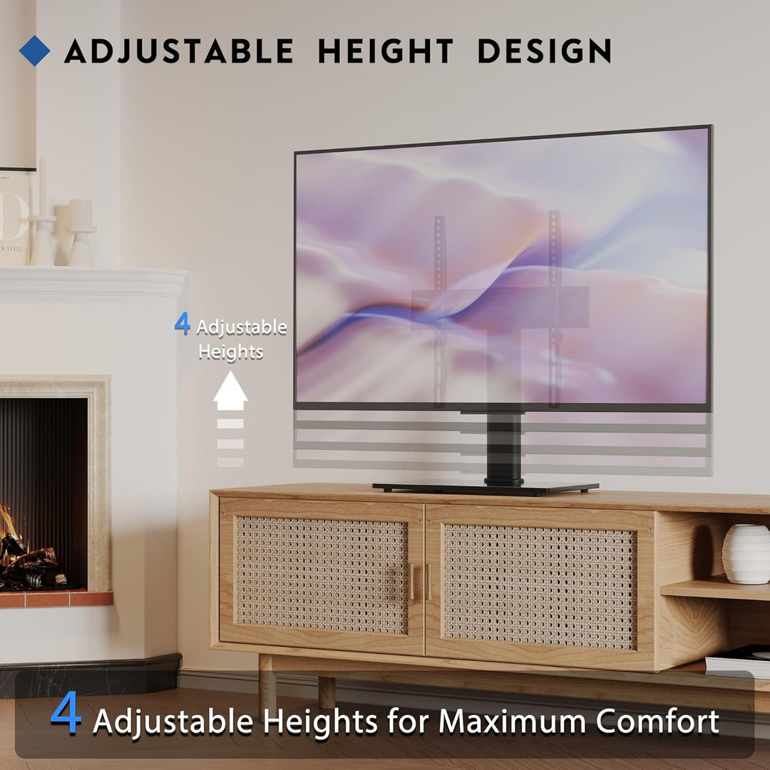 BONTEC TV Standfuss TV Ständer Universal Höhenverstellbar für 26-55 Zoll LCD LED OLED Plasma Flach &amp;