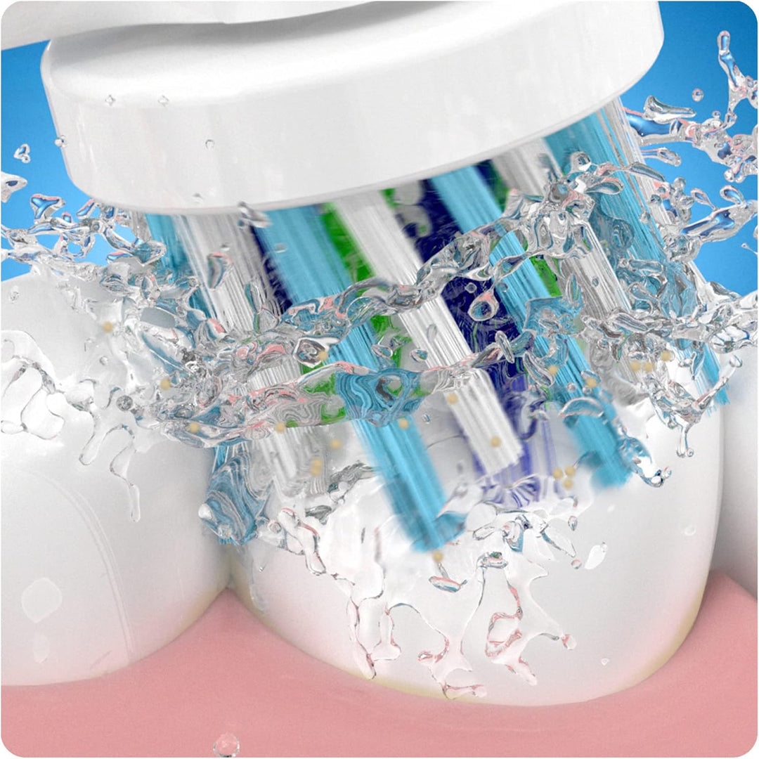 Oral-B PRO 600 CrossAction Elektrische Zahnbürste mit Timer, Cross Action, Weiss, Pro 600
