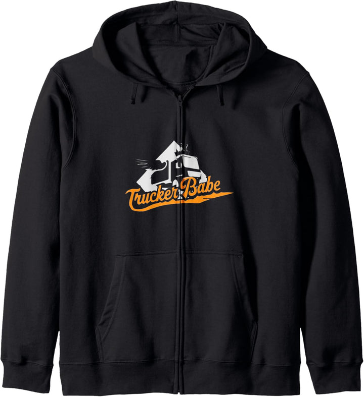 Trucker Babe - Damen Kraftfahrerin Geschenk lustiges Sprüche Kapuzenjacke