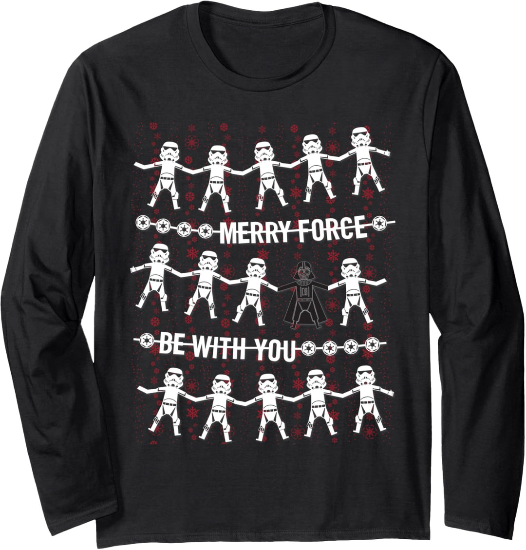Star Wars Merry Force Be with You Holiday Langarmshirt