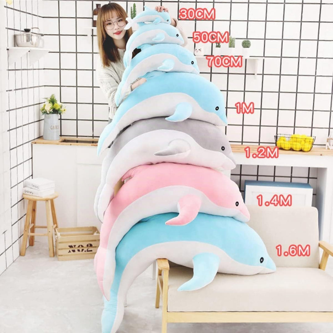 Kekeso Delfin Plüschtiere Schöne Gefüllte Weiche Tier Umarmungskissen Delphin Puppen für Kinder(120c