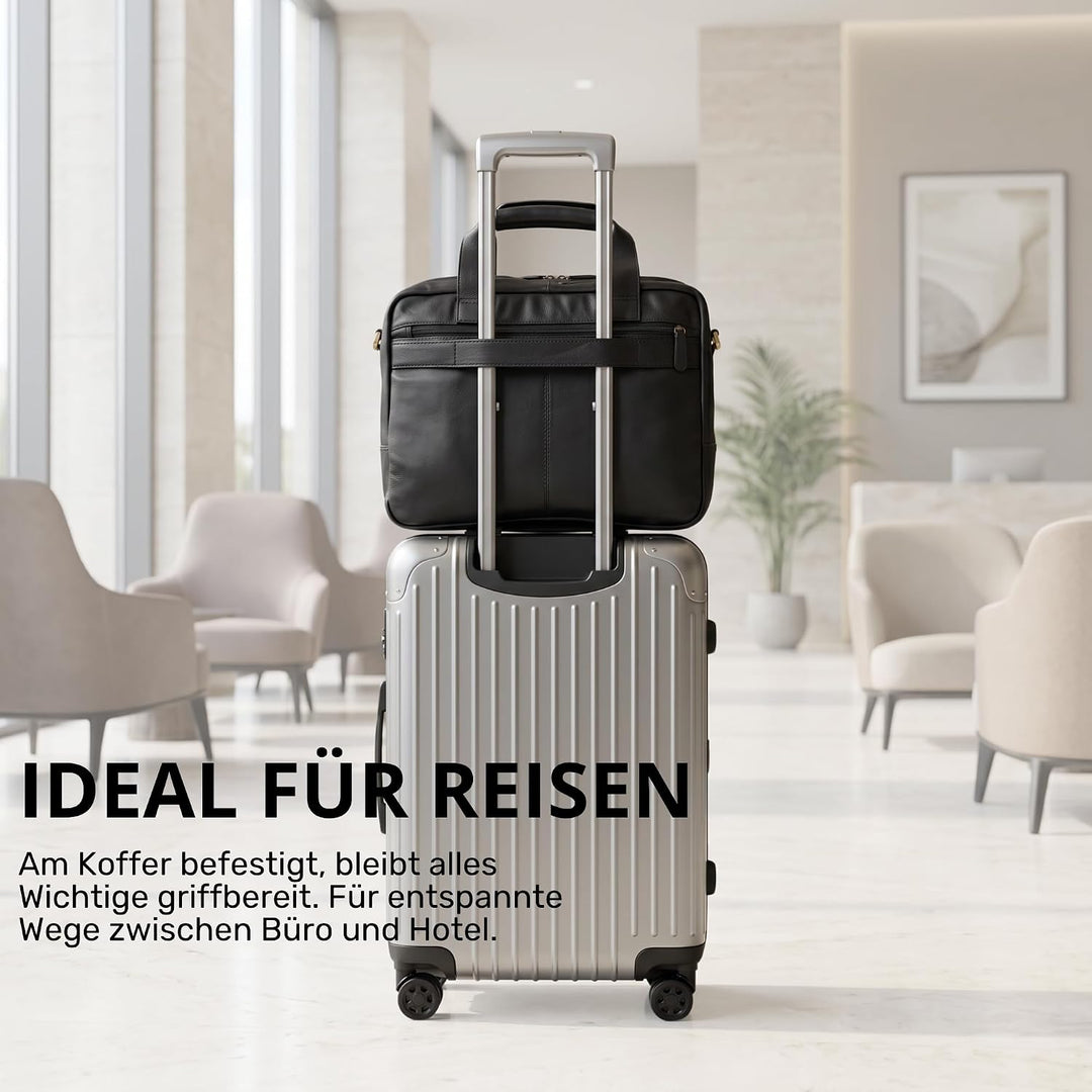 STILORD 'Experience' Vintage Lehrertasche Leder gross für Herren Damen XL Aktentasche Business Schul
