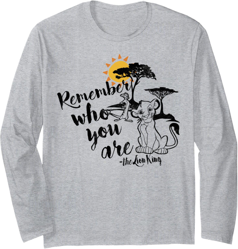 Disney The Lion King Simba Remember Who You Are Quote Langarmshirt