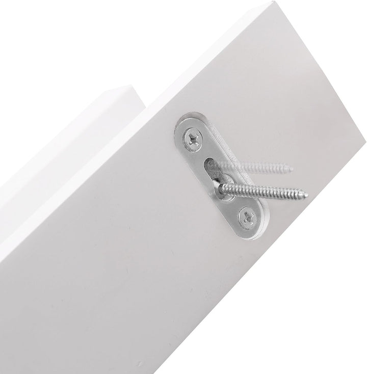 SONGMICS Wandregal Schweberegale für Fotorahmen und Bücher, 110 x 10 cm, Modernes Regal Weiss