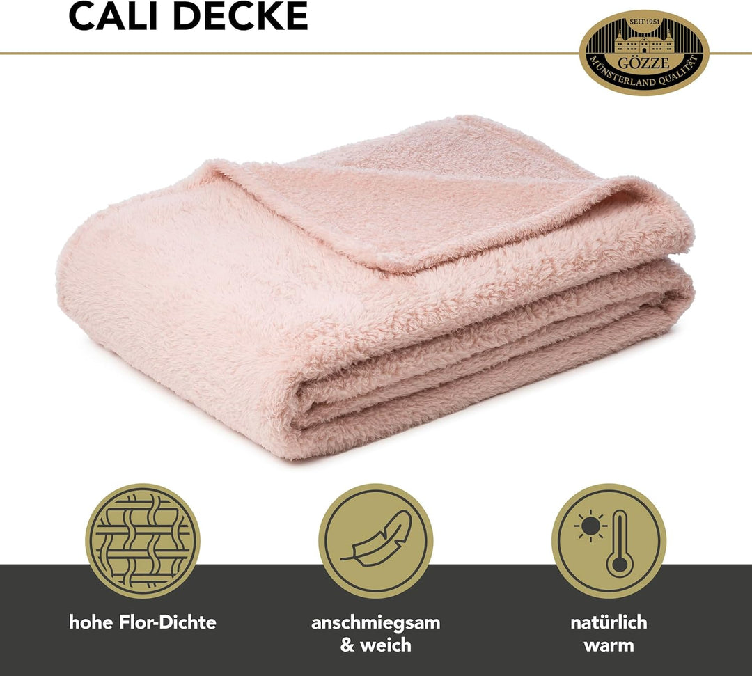 Gözze - Kuscheldecke Cali, Herrlich Flauschige und leichte Wohndecke, Sofadecke aus 100% Polyester,