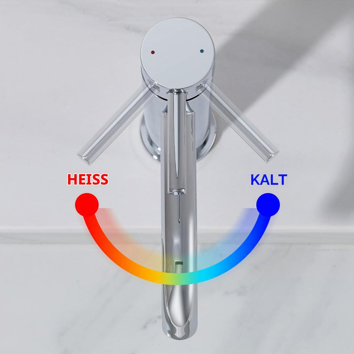 Wasserhahn Bad Waschtischarmatur, Waschbecken Armaturen, Armatur Badezimmer Einhebelmischer Mischbat