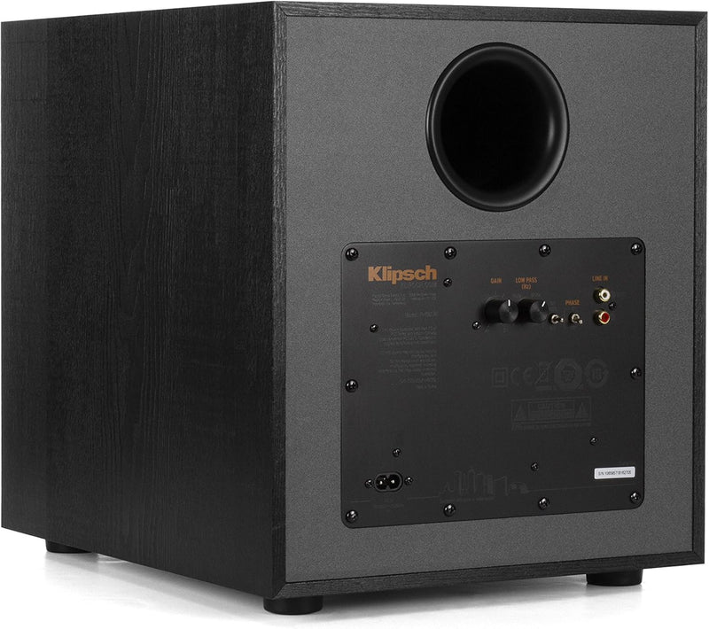 Klipsch R-100SW Subwoofer, Schwarz Single, Single