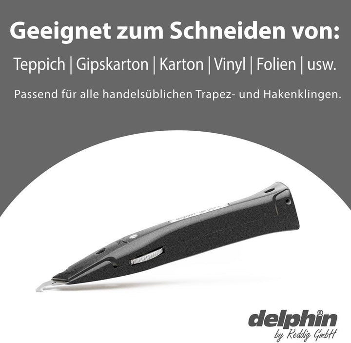 Delphin®-03 Farb Edition inkl. Klingen und Kunststoffköcher, Teppichmesser