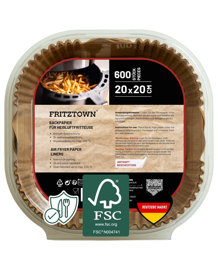 Air Fryer Papier | Antihaft Backpapier für Heissluftfritteusen, Mikrowelle & Backofen | Hitzebeständ