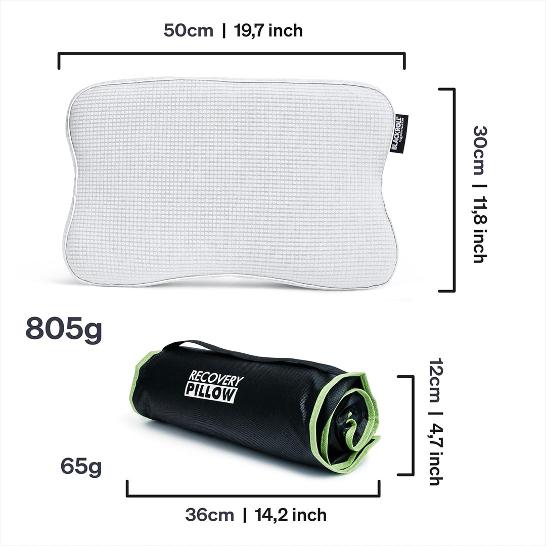 BLACKROLL® Recovery Pillow Set Climate (50 x 30 cm), Kissen mit zusätzlichem Climate-Bezug, ergonomi