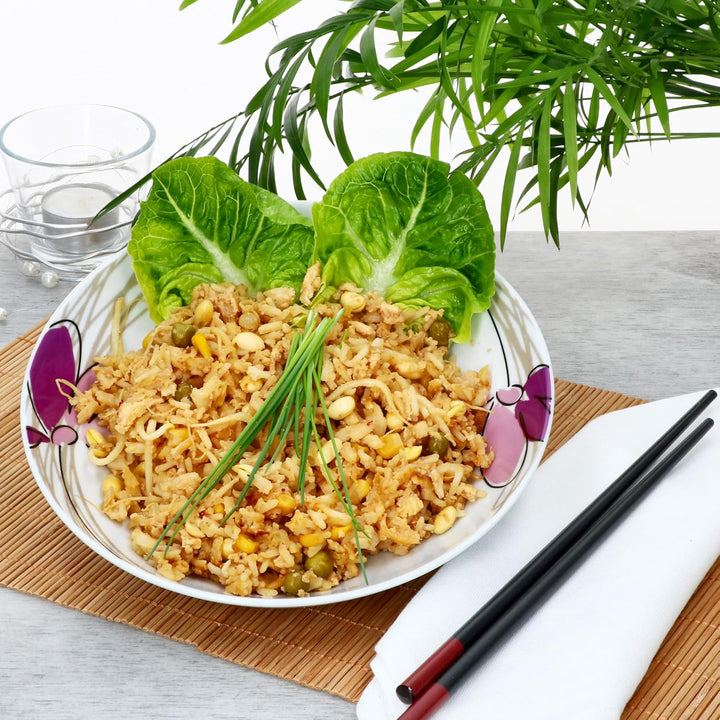 MamboCat Viola 6er Set Suppenteller I 450ml I Porzellan-Geschirr mit Blumen-Dekor für 6 Personen I T