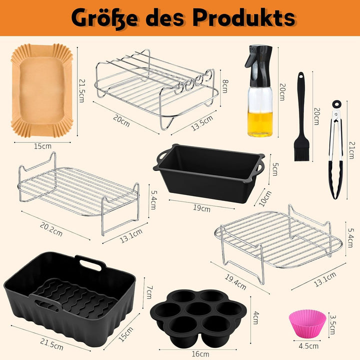 Ninja Heissluftfritteuse Zubehör - Airfryer Zubehör für Ninja Foodi Max Dual Zone AF400EU AF300EU 7.
