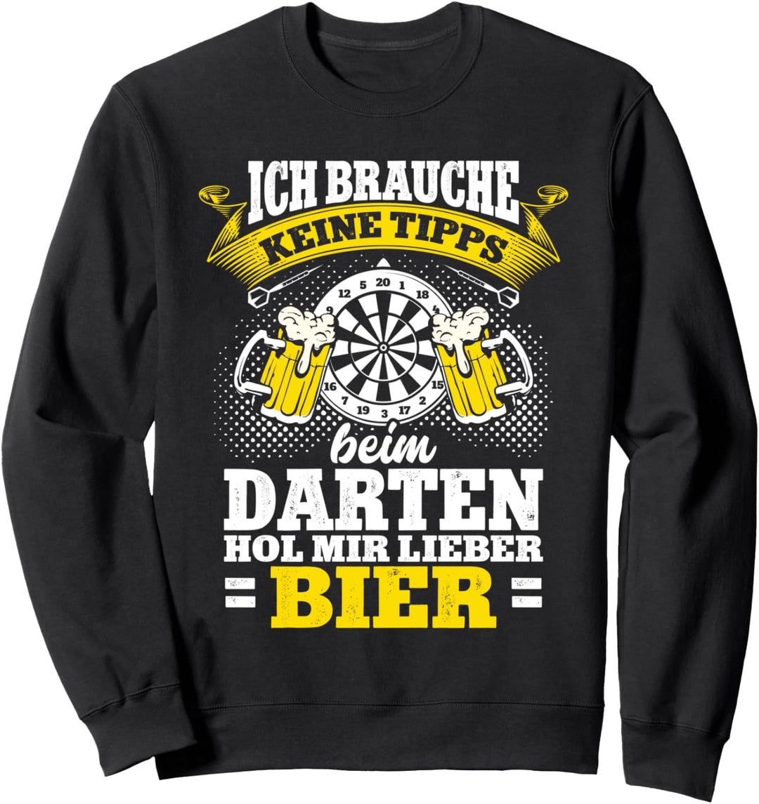 Dart Und Bier Dartspieler Spruch Dartscheibe Dartboard Darts Sweatshirt