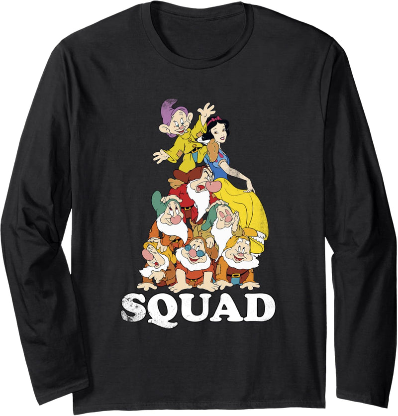 Disney Snow White Seven Dwarves Squad Pile Langarmshirt