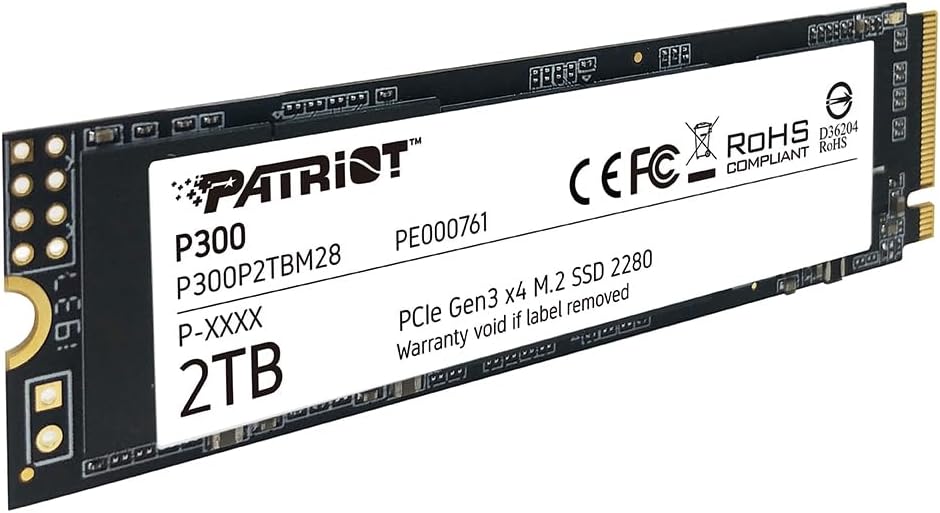 Patriot P300 M.2 PCIe Gen 3x4 2 TB SSD 2 TB Single