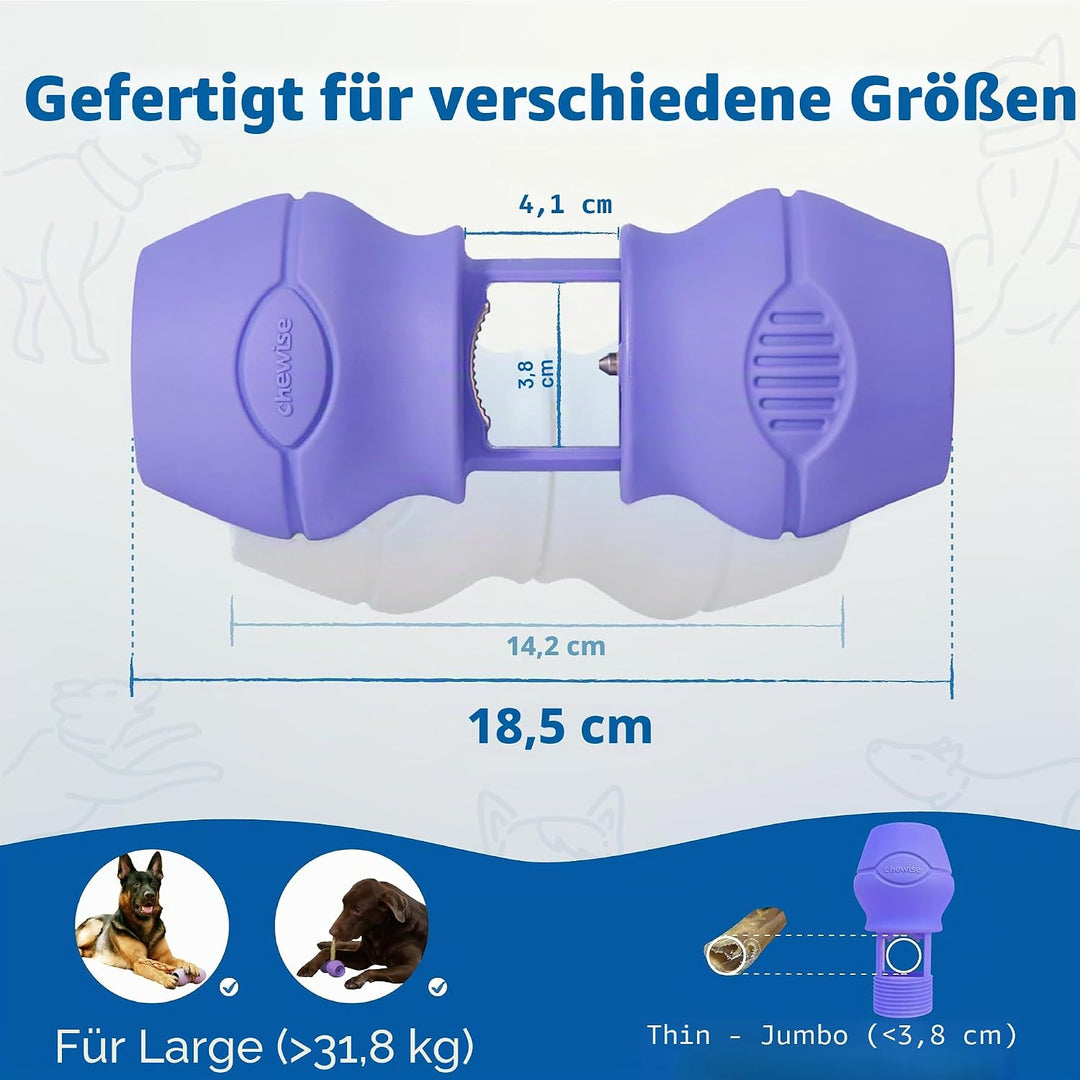 PetClan Chewise Bully Stick Halter – Sicherheit &amp; Robustes Design, BPA-frei, Sicherer Ochsenziemer-H