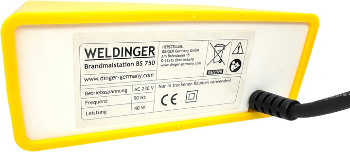 WELDINGER Brandmalstation BS 750 - regelbare Brennerstation - Brandmalgerät (40 W) 5 Jahre