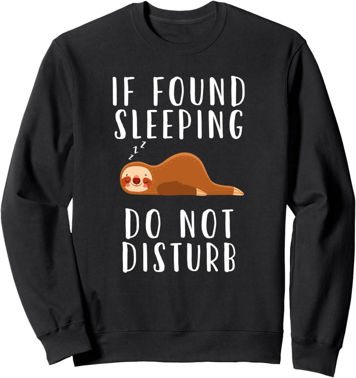 Flaches Faultier, das gerne schläft, wenn es schlafend gefun Sweatshirt