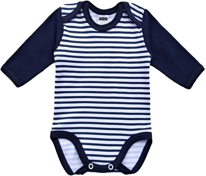 Unisex Baby Langarm Body aus 100% Baumwolle im 5er Pack, Baby Body mit Aufdruck für Mädchen und Jung