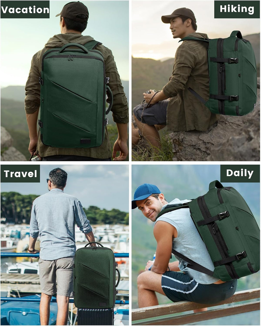 LOVEVOOK Reiserucksack Handgepäck Flugzeug, Rucksack Handgepäck Flugzeug, Business Rucksack Herren D