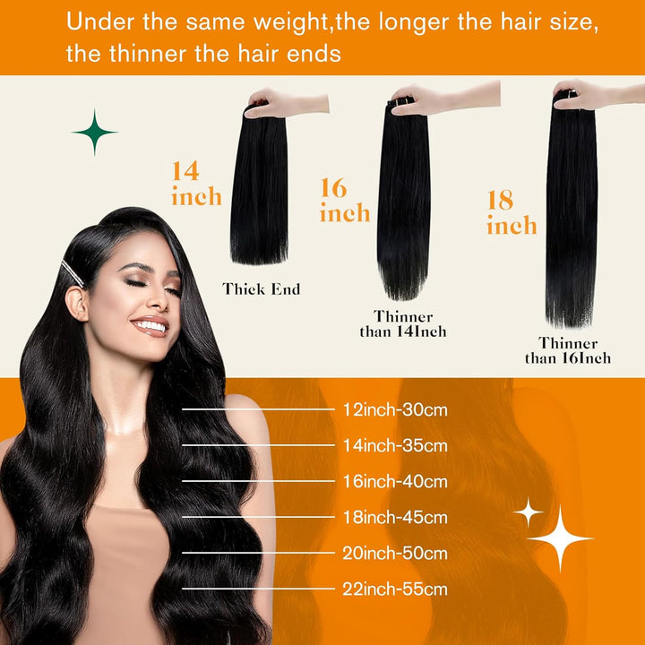 Easyouth Clip Extensions Echthaar Remy Clip in Echthaar Extensions Balayage Clip in Haarverlangerung