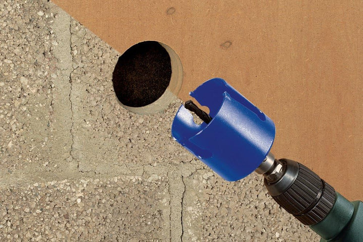 wolfcraft Universallochsäge mit Spanndorn I 5961000 I Für Bohrungen mit grossem Durchmesser in unter