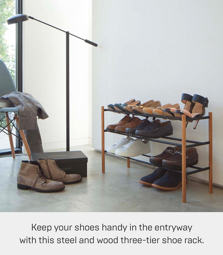 Expand. Shoe Rack - Plain - black Schwarz, Schwarz