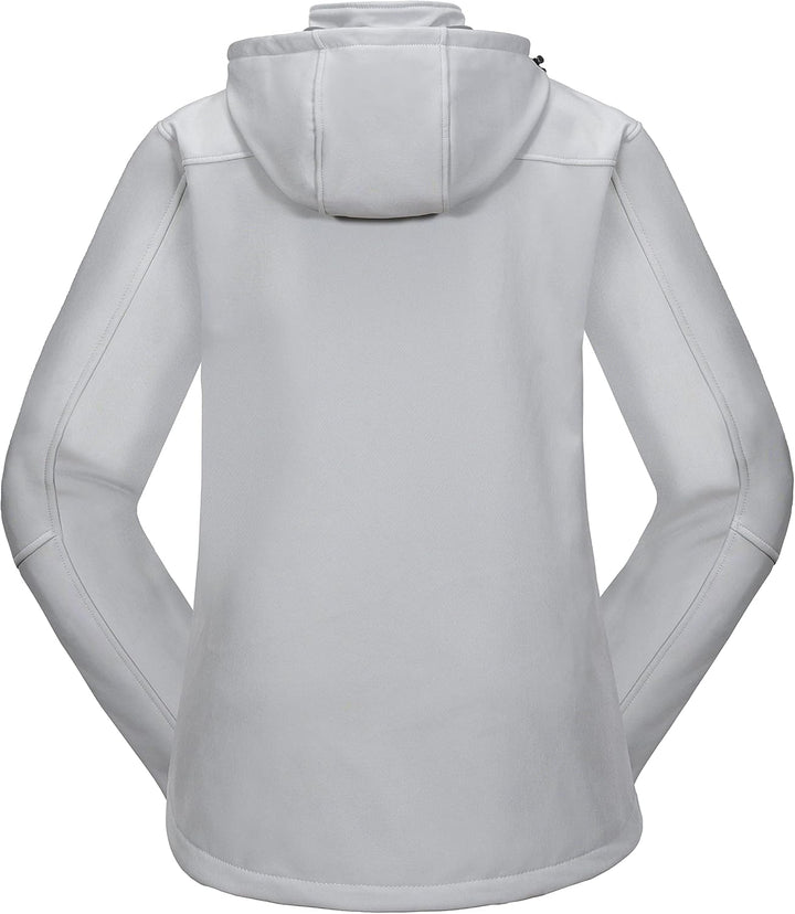 Little Donkey Andy Softshelljacke für Damen mit abnehmbarer Kapuze, Fleecefutter und Wasserabweisend