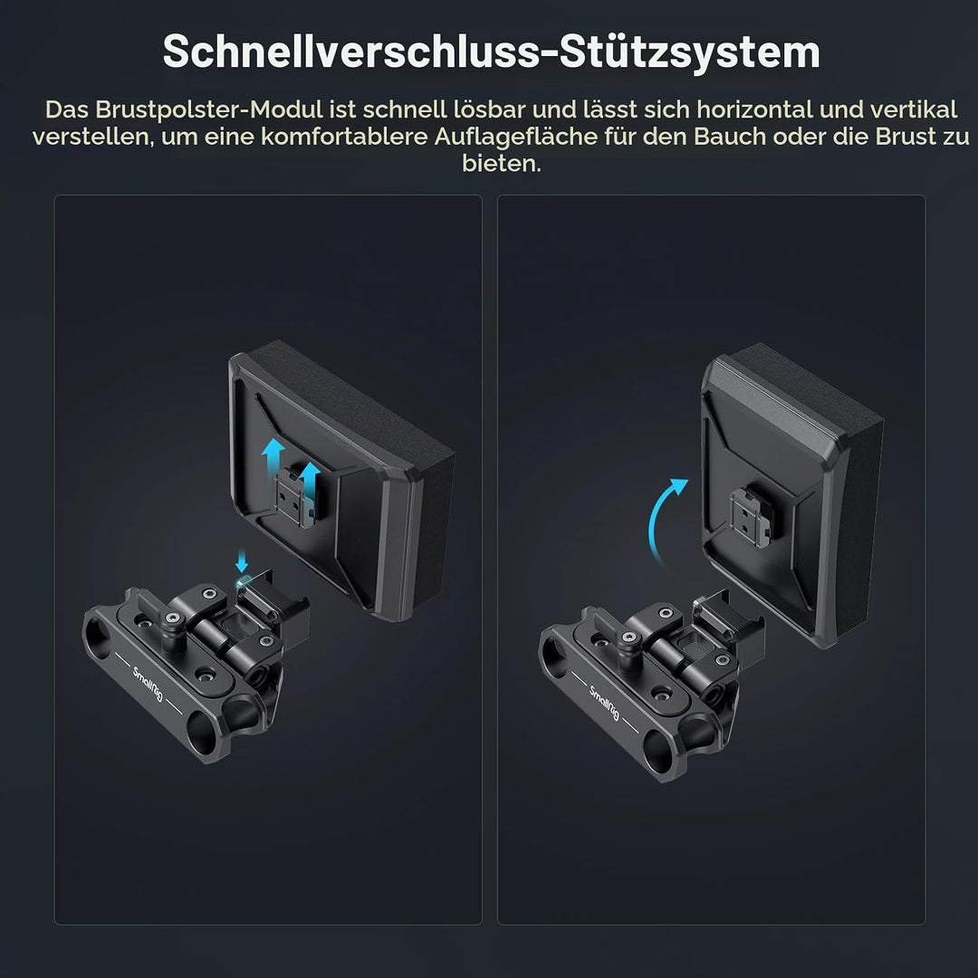 SMALLRIG V-Mount Battery Plate, V-Lock-Akku Mounting Plate mit Schnellwechselplatte für Arca, Brustp