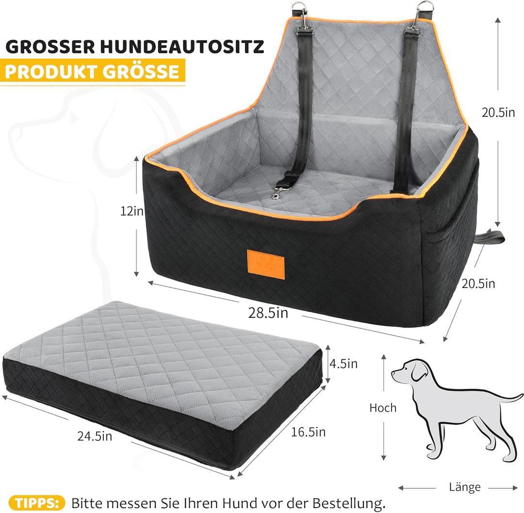 GL GLENSLAVE Hundesitz für grosse/mittlere Hund,Hundeerhöhungssitz für Hunde unter 25kg oder 2 klein
