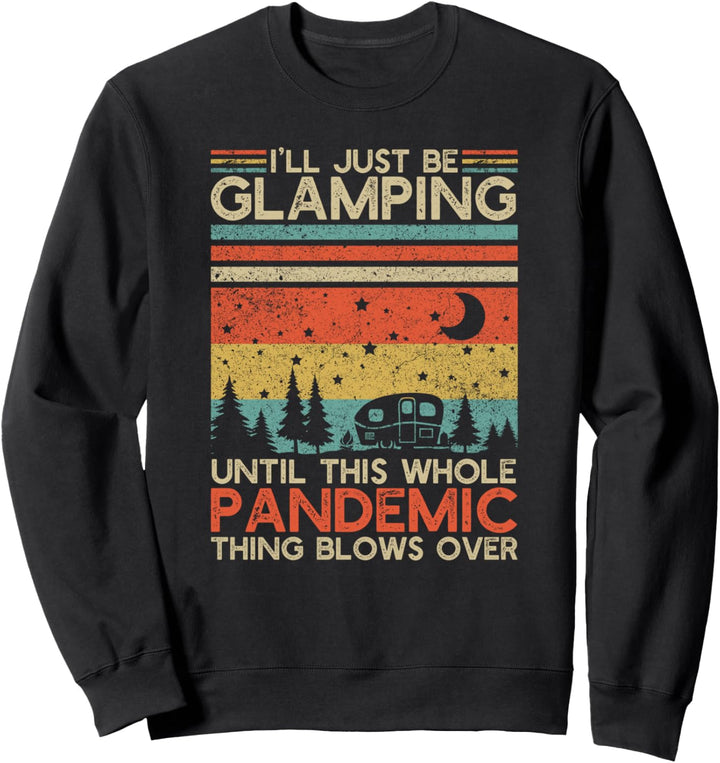 glamping | Lustiger Vintage Wohnmobilanhänger Camping Sweatshirt