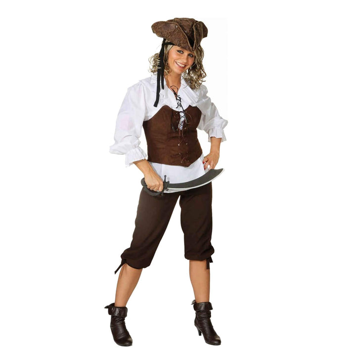 braune Kniebundhose, Erwachsenen-Grösse:40/42 40-42 Braun, 40-42 Braun