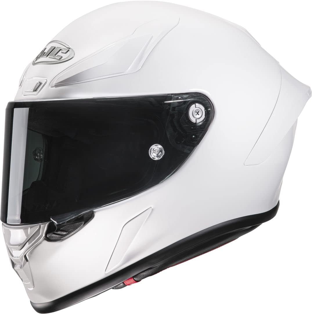 HJC RPHA 1 Solid Racing Helmet Motorradhelm Rennhelm FIM ECE 22.06 Integralhelm XXL Weiss, XXL Weiss