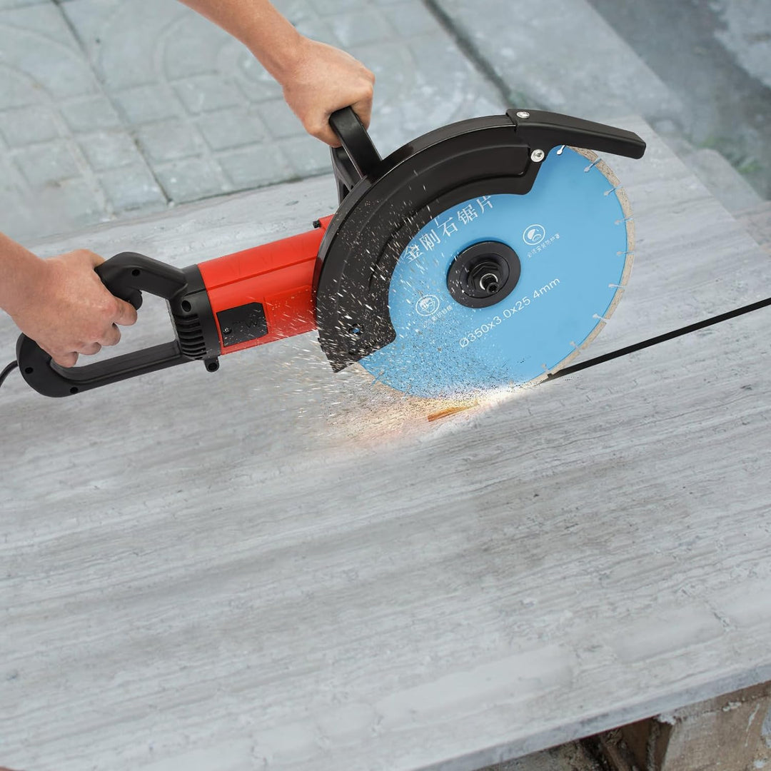 Mauernutfräse 3500W, Betonschneider 3800 U/min Schneidetiefe 85-140mm für Granit Beton Marmor Zement