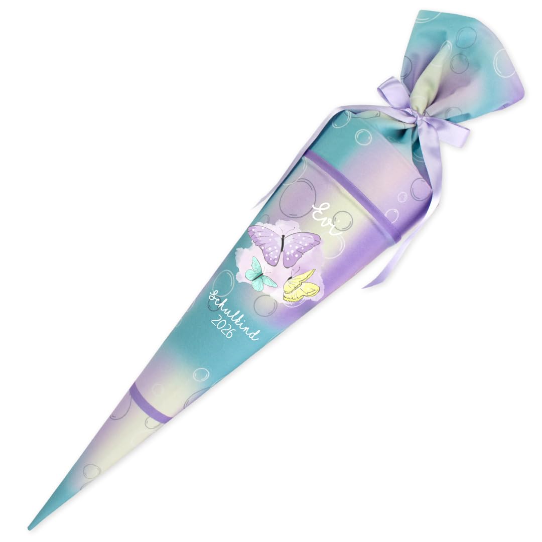 Deine Schultüte aus Stoff Kuschel Velvet Wunschmotiv individualisierbar mit Wunschname personalisier