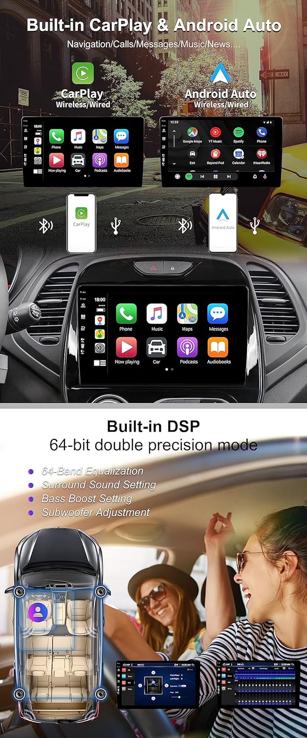 SXAUTO - 6G+128G - Android 12 IPS Autoradio für Renault Kaptur Captur (2014-2019) - Eingebaut Carpla