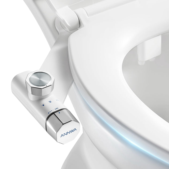 Bidet, Nicht Elektrisch Bidet Toilettenaufsatz mit Einziehbare selbstreinigende Doppeldüsen,regulier