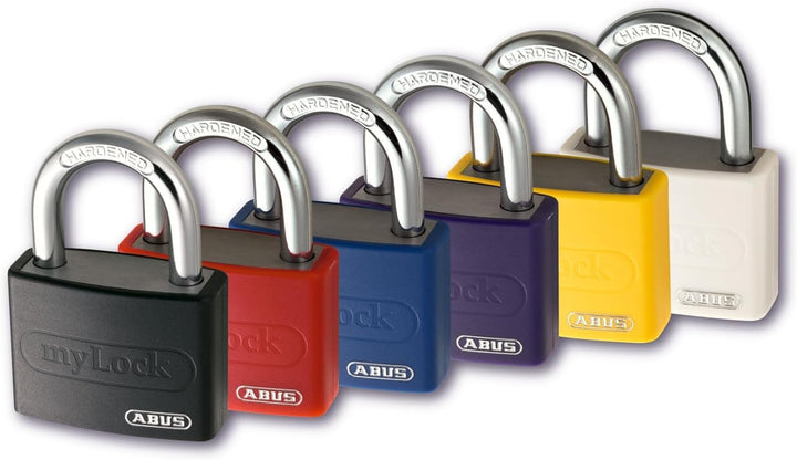 ABUS Vorhängeschloss T65AL/40 myLOCK - individuell beschreibbar - Spindschloss - massiver Aluminium-